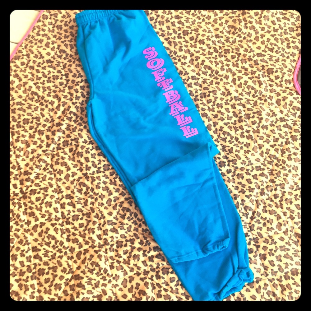 NWOT Royal blue Softball sweat pants
